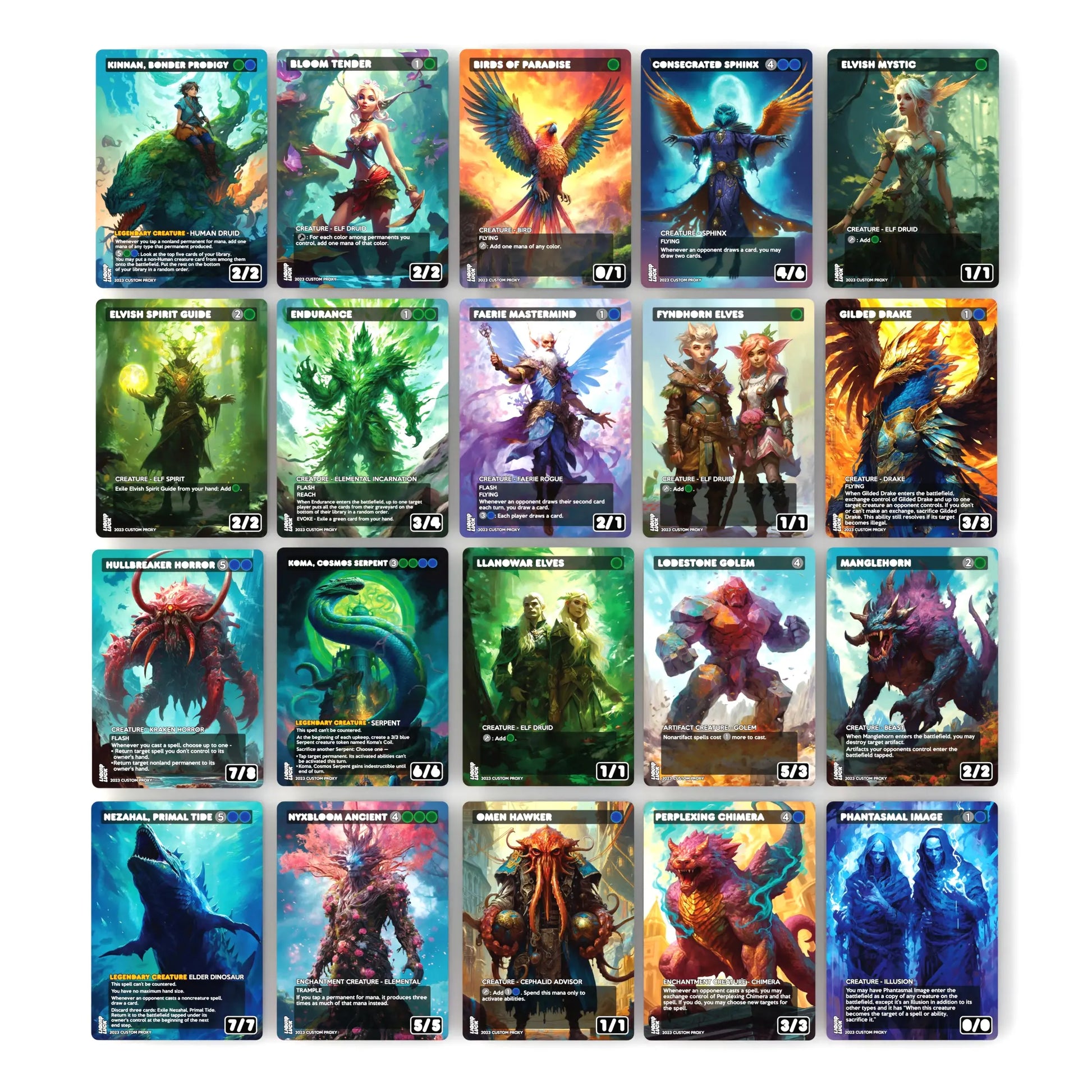Kinnan Proxy Deck - Complete 100 Card Commander Deck + Bonus Cards - Blue Green Ramp/Combo Deck