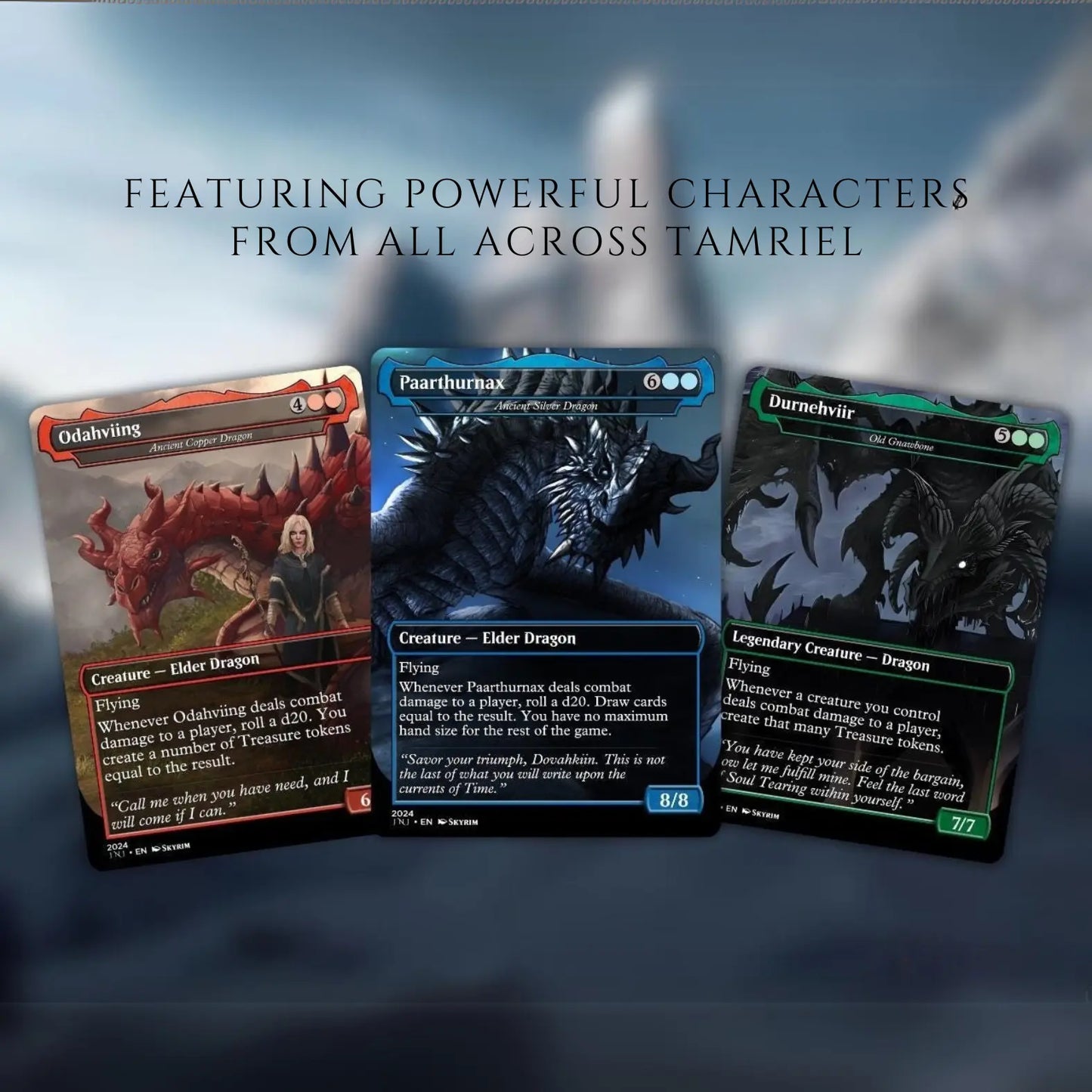 Skyrim-Inspired MTG Commander Deck | 120+ Unique Multicolor Cards | Custom Proxy for Casual Play