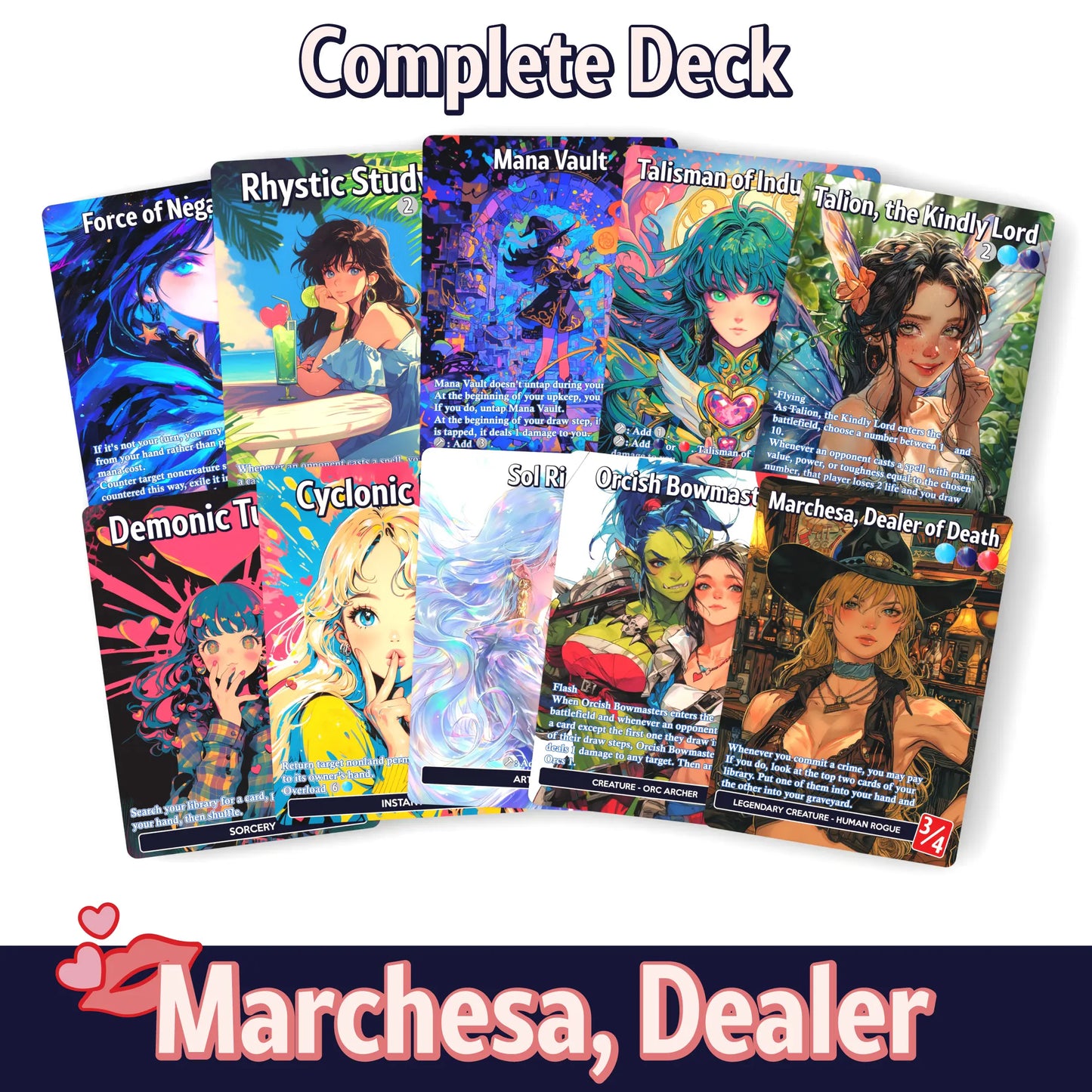 Marchesa, Dealer of No-Nos Complete 100-Card Proxy Commander Deck + Tokens