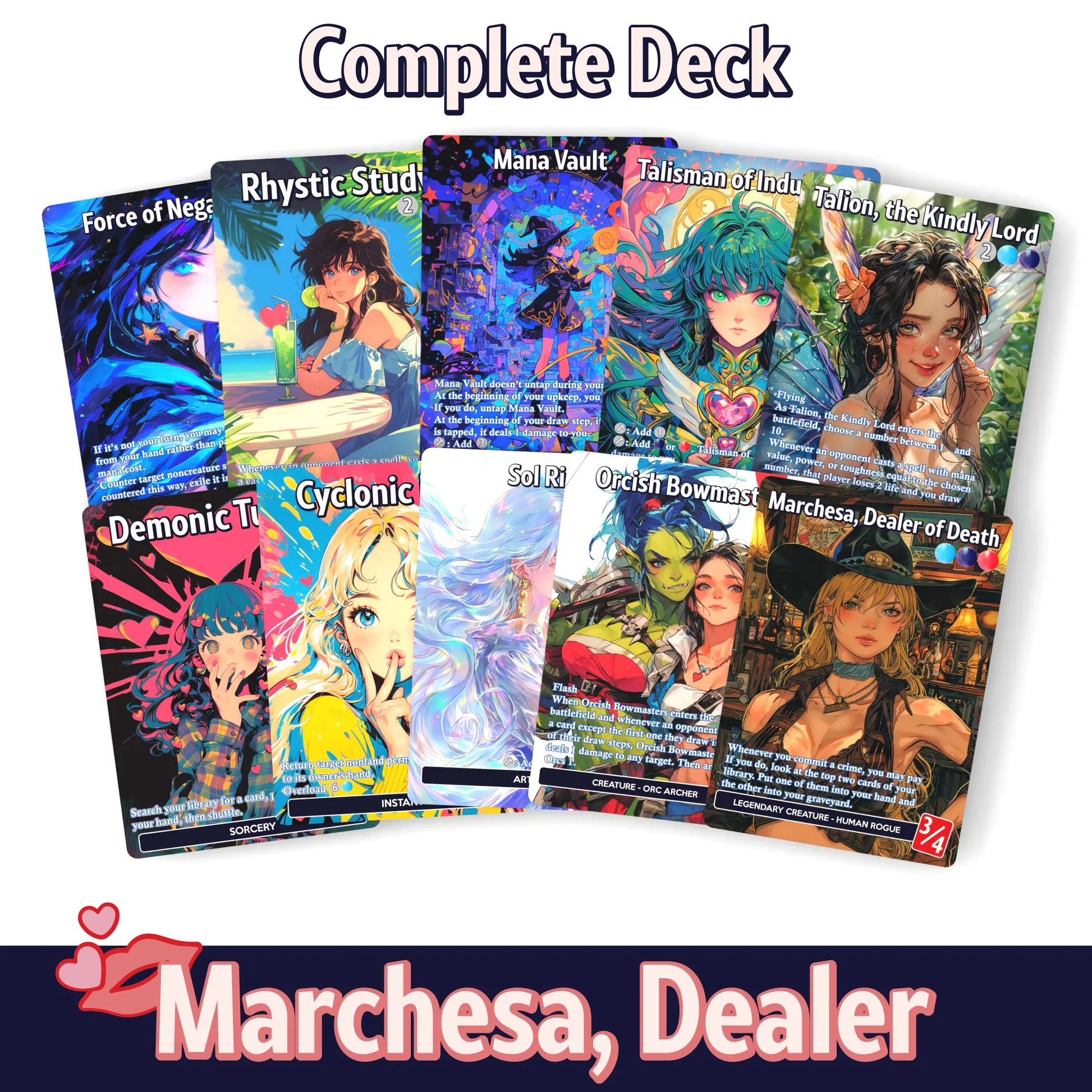Marchesa, Dealer of No-Nos Complete 100-Card Proxy Commander Deck + Tokens
