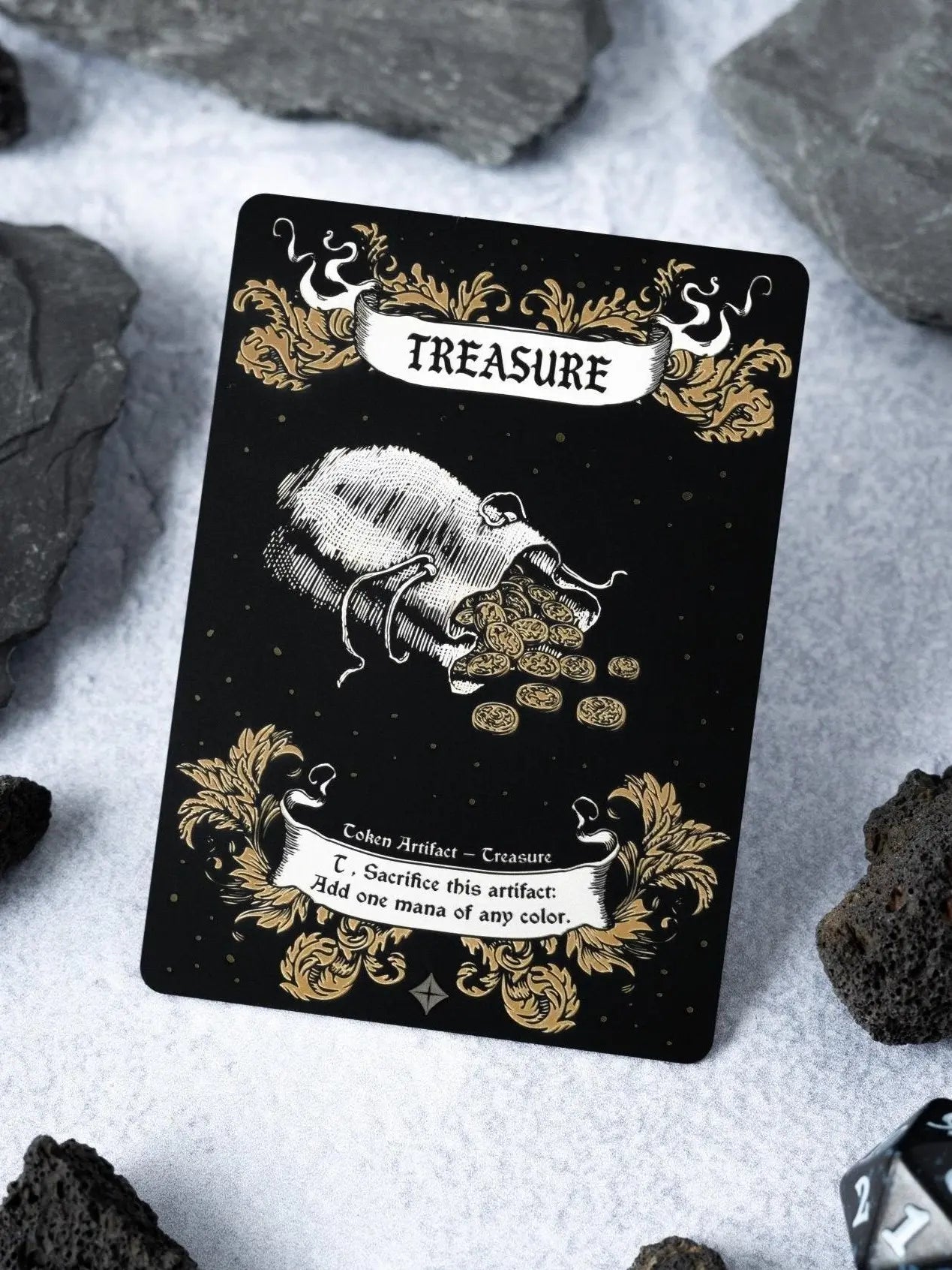 Stainless Steel Treasure Token - Legendary Artifacts - MTG Tokens for MTG Commander