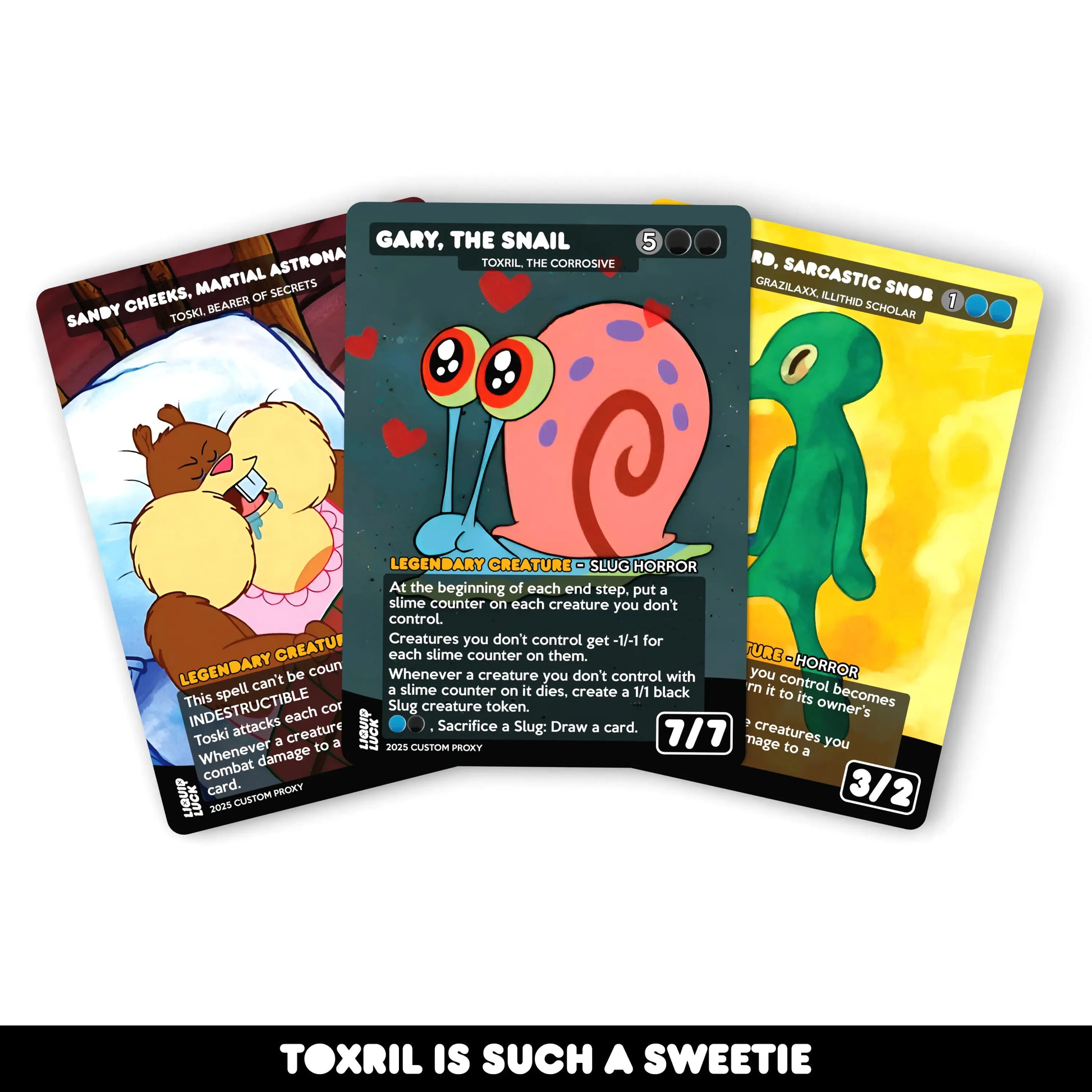 Spongebob Complete Proxy Set - 18 Cards in Total - Spongebob, Patrick, Sandy, Gary and More! Perfect for Commander/Edh Decks!