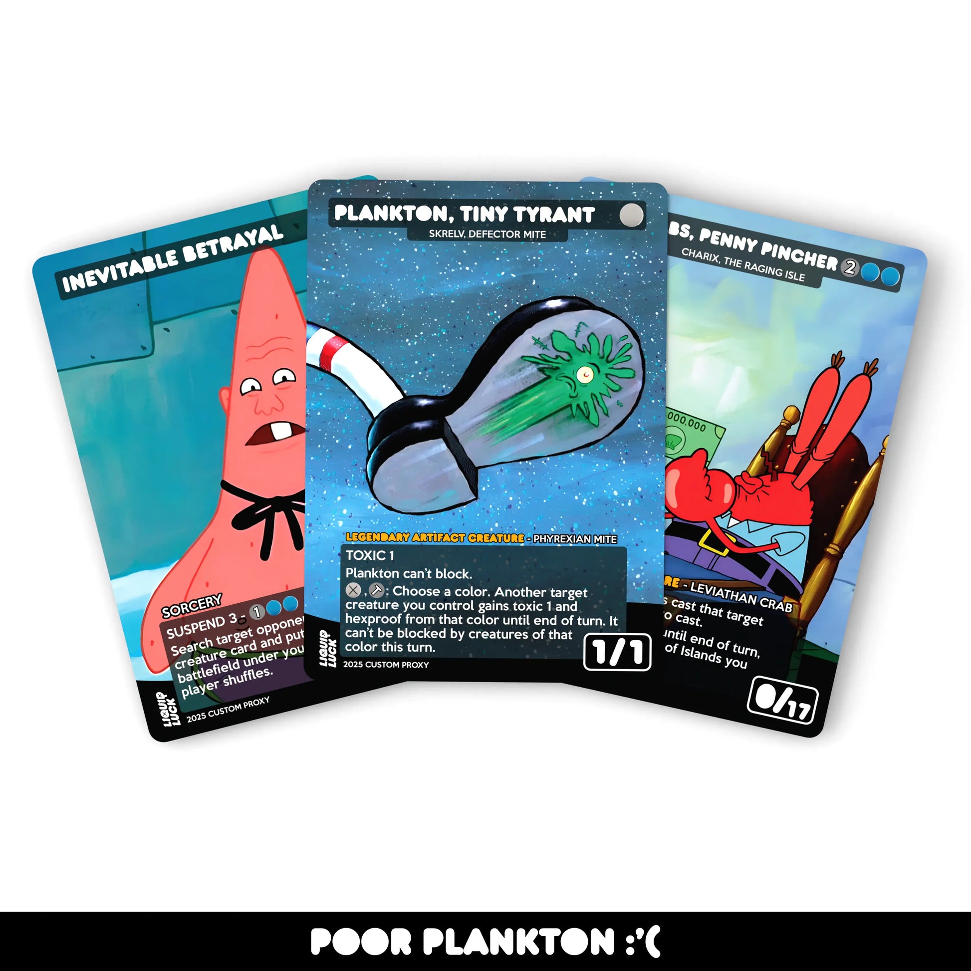 Spongebob Complete Proxy Set - 18 Cards in Total - Spongebob, Patrick, Sandy, Gary and More! Perfect for Commander/Edh Decks!