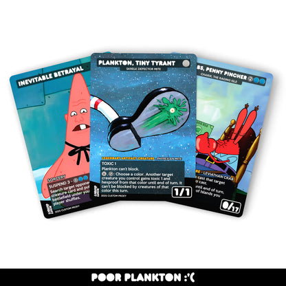 Spongebob Complete Proxy Set - 18 Cards in Total - Spongebob, Patrick, Sandy, Gary and More! Perfect for Commander/Edh Decks!