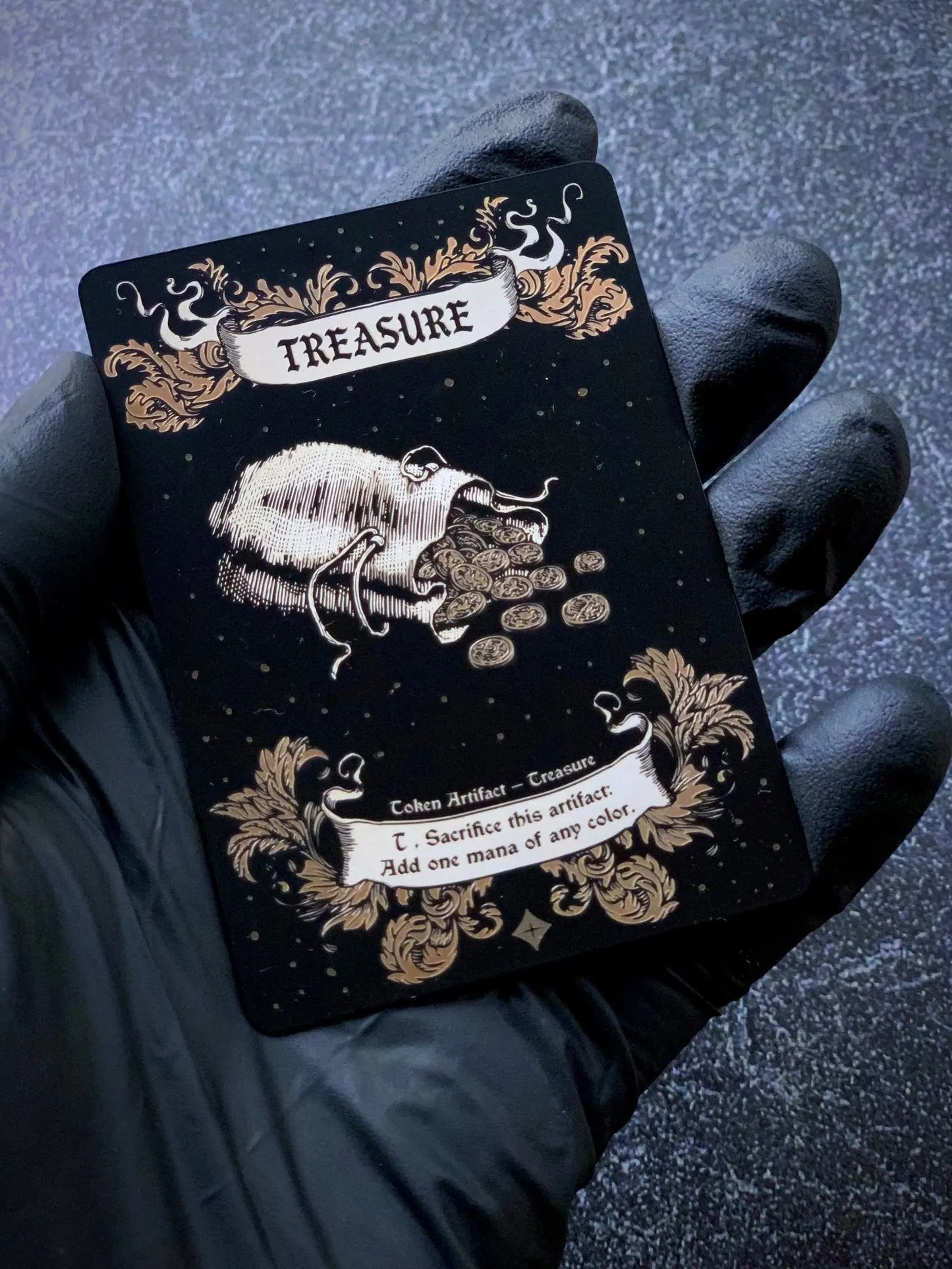 Stainless Steel Treasure Token - Legendary Artifacts - MTG Tokens for MTG Commander