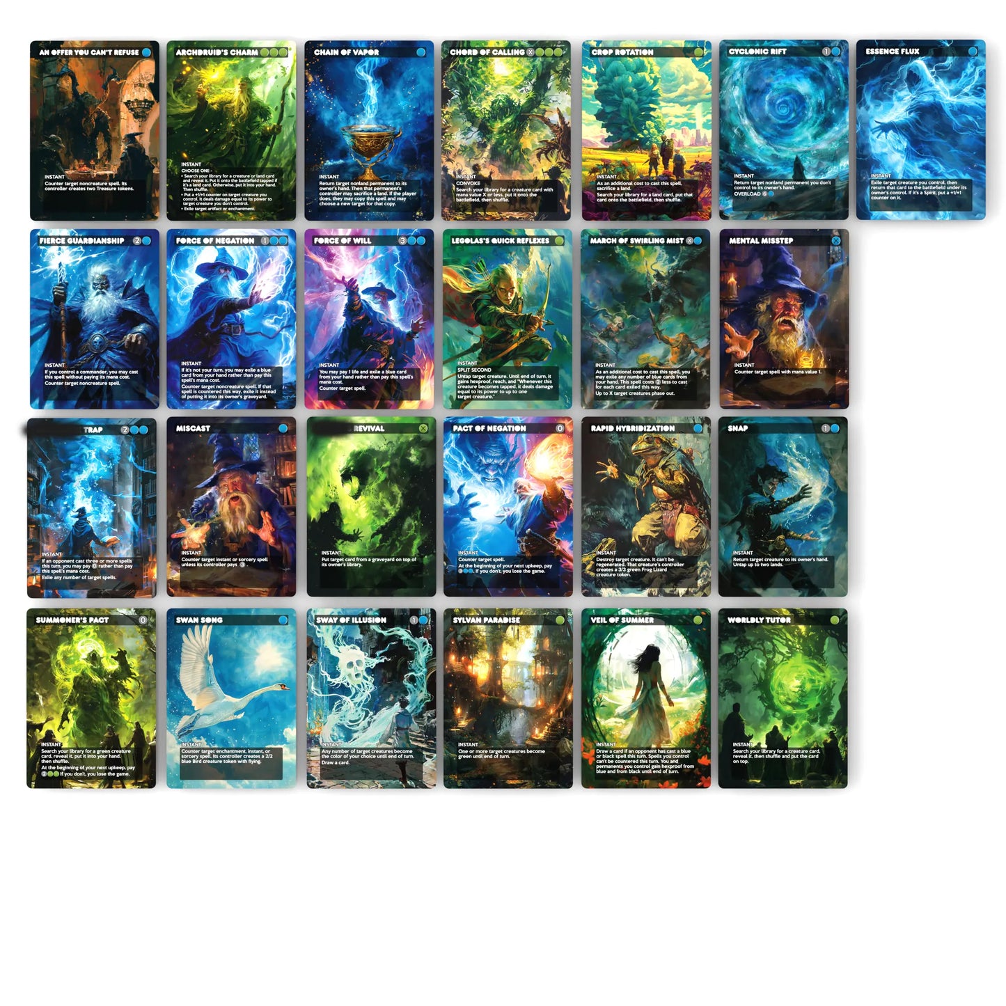 Nadu, Winged Wisdom - Complete Commander Proxy Deck (Cedh) with 108 Cards and Bonus Cards - Ready to Play Deck