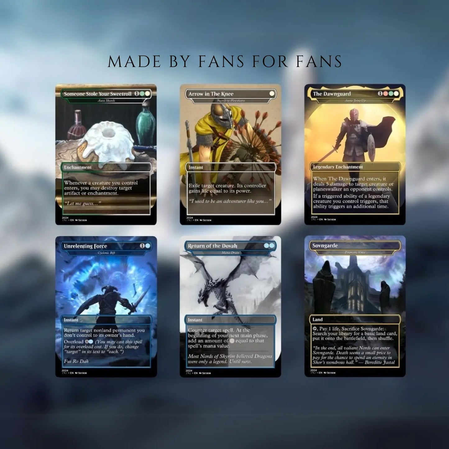 Skyrim-Inspired MTG Commander Deck | 120+ Unique Multicolor Cards | Custom Proxy for Casual Play