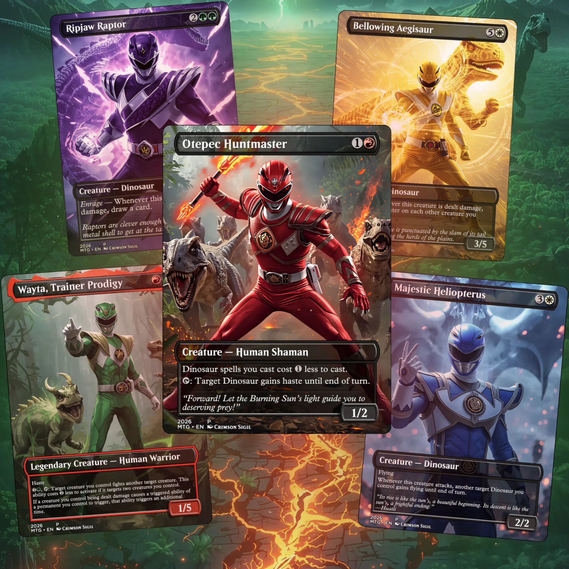 Dino Ranger Force + MTG Proxy Deck + MTG Commander + Tokens