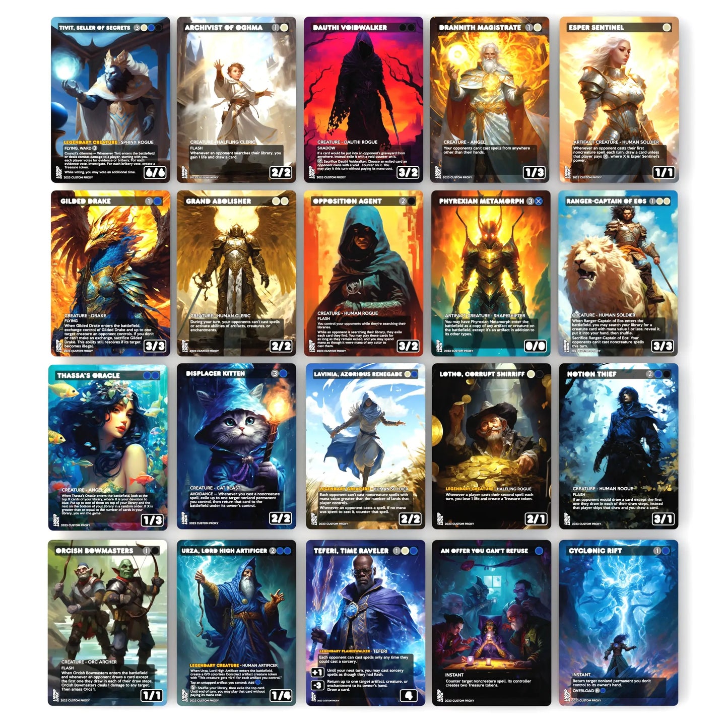 Tivit Seller of Secrets Proxy Deck (Cedh) - Complete 100 Card Commander Deck + Bonus Cards - Control Deck for Competitive EDH
