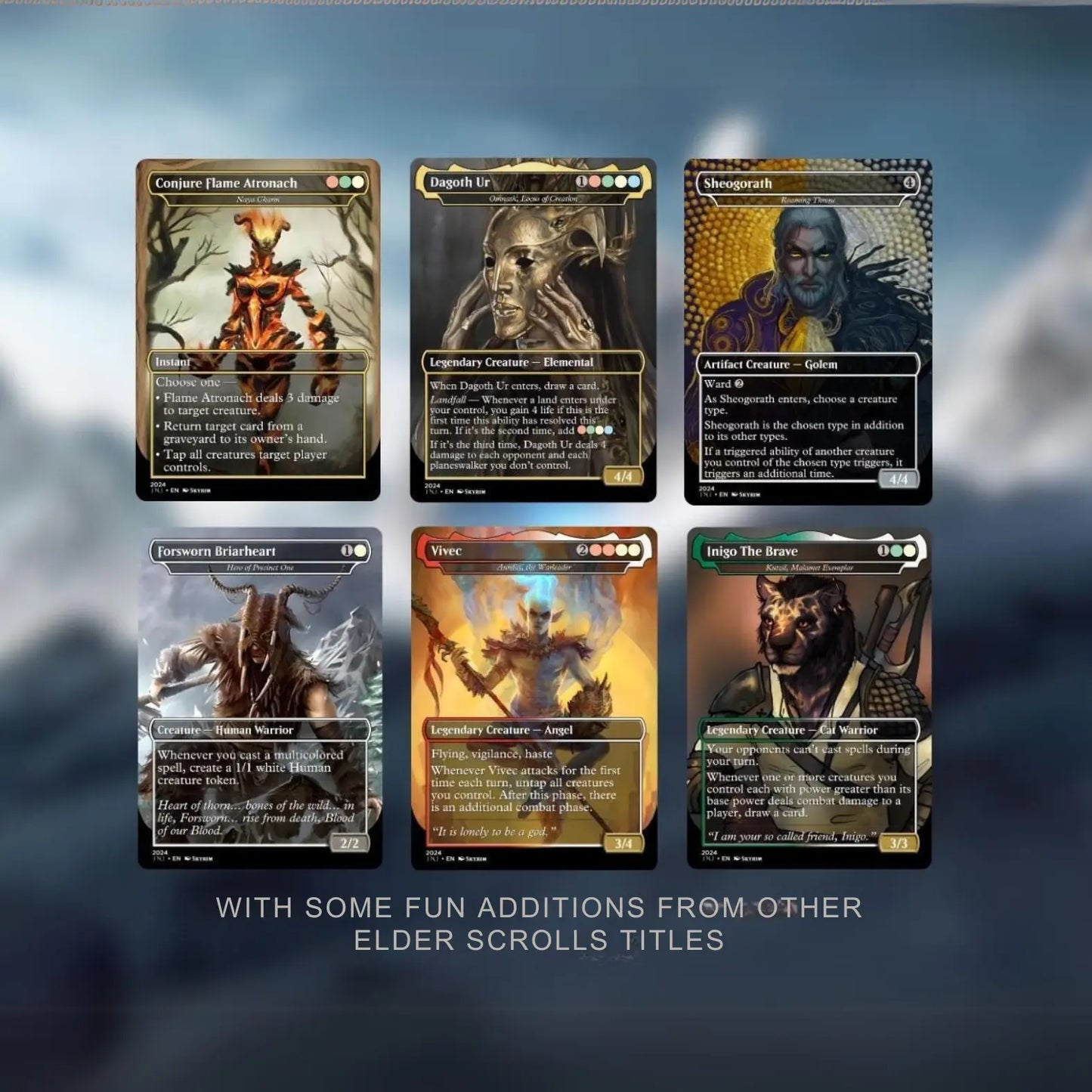 Skyrim-Inspired MTG Commander Deck | 120+ Unique Multicolor Cards | Custom Proxy for Casual Play