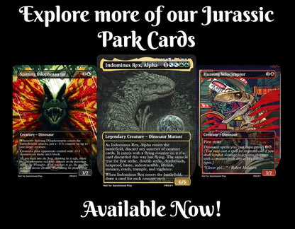Spitting Dilophosaurus Creature - MTG PROXY Jurassic Park
