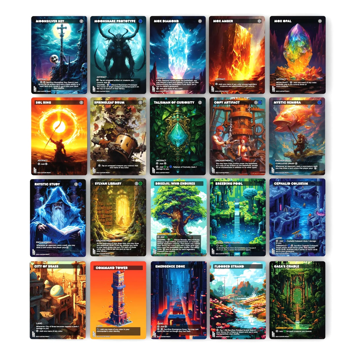Kinnan Proxy Deck - Complete 100 Card Commander Deck + Bonus Cards - Blue Green Ramp/Combo Deck