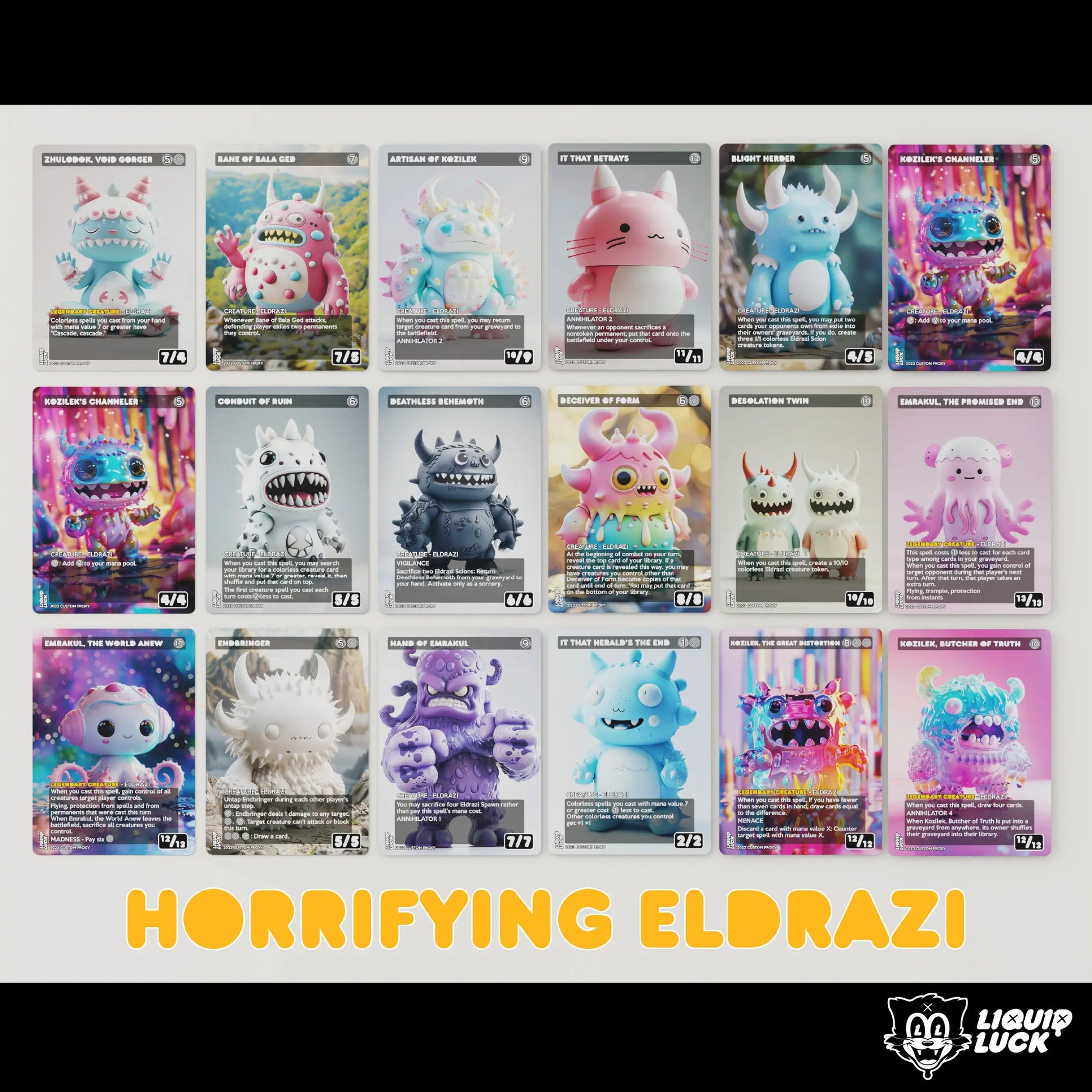 Eldrazi Cascade Complete Ready to Play Proxy Deck - Complete Proxy Deck (Cedh) with 108 Cards and Tokens - Ready to Play Eldrazi Tribal Deck Tcg Booster Pack
