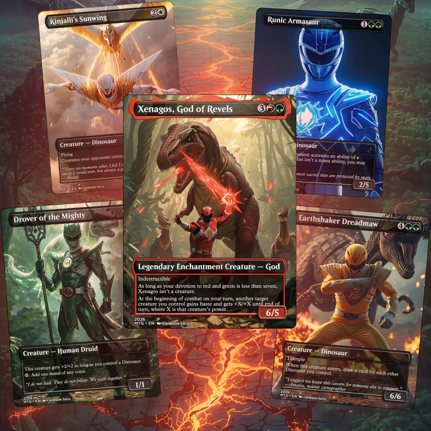 Dino Ranger Force + MTG Proxy Deck + MTG Commander + Tokens