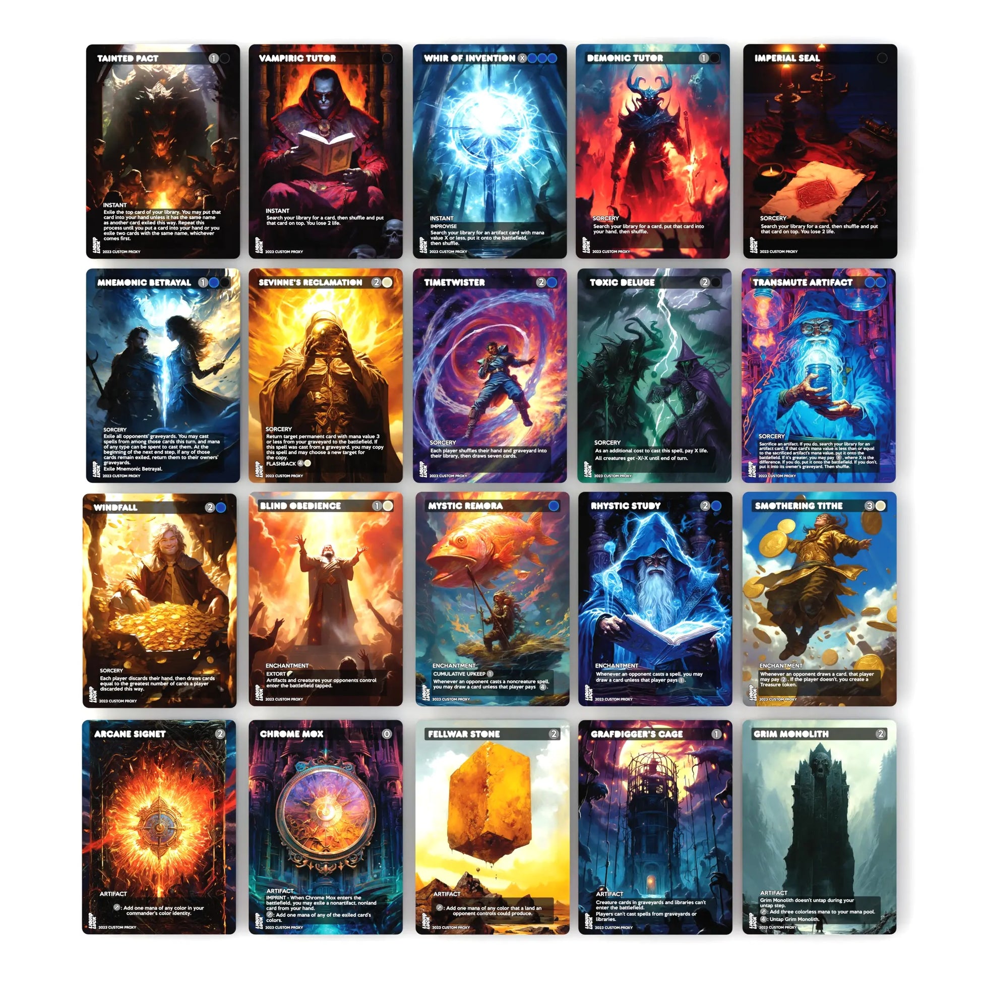 Tivit Seller of Secrets Proxy Deck (Cedh) - Complete 100 Card Commander Deck + Bonus Cards - Control Deck for Competitive EDH