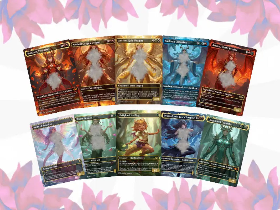 Legendary Dragon Anime Waifu – Complete Commander Deck – Full 100 Cards + Tokens | Proxy EDH
