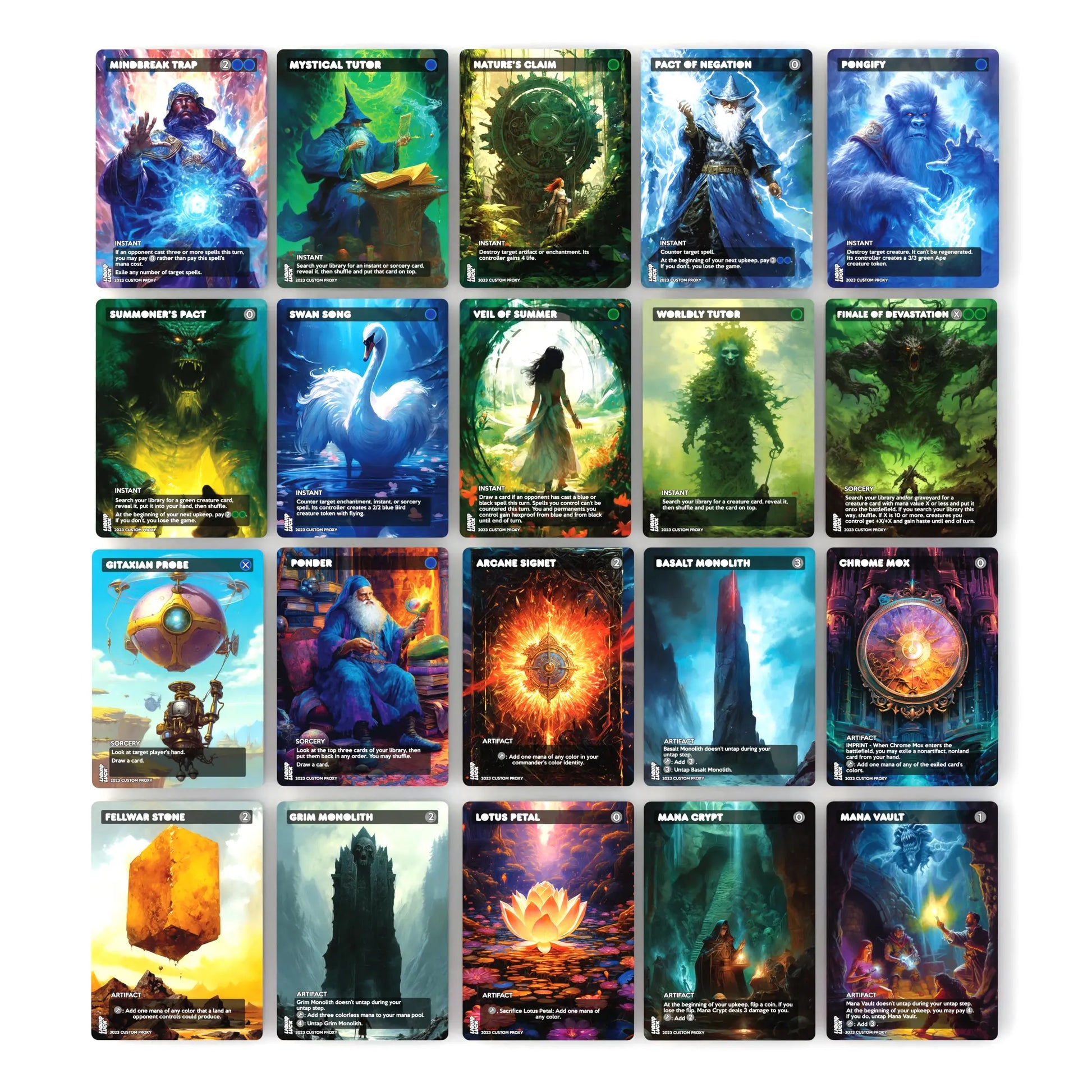 Kinnan Proxy Deck - Complete 100 Card Commander Deck + Bonus Cards - Blue Green Ramp/Combo Deck