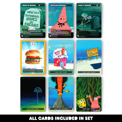 Spongebob Complete Proxy Set - 18 Cards in Total - Spongebob, Patrick, Sandy, Gary and More! Perfect for Commander/Edh Decks!