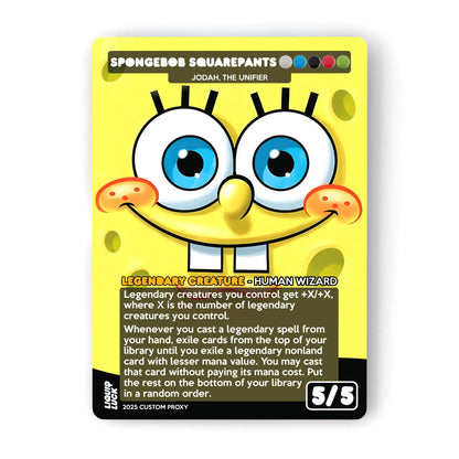 Spongebob Complete Proxy Set - 18 Cards in Total - Spongebob, Patrick, Sandy, Gary and More! Perfect for Commander/Edh Decks!