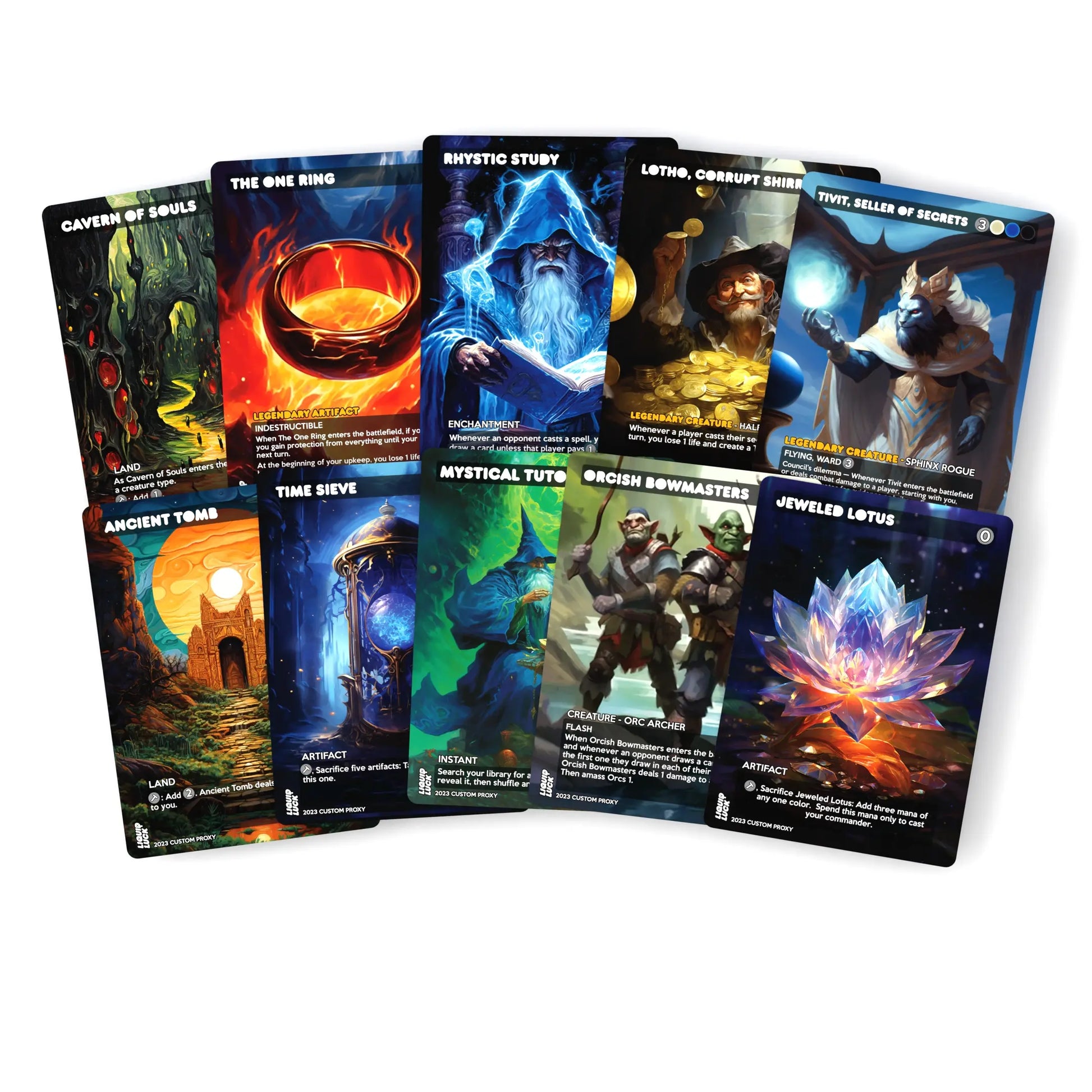 Tivit Seller of Secrets Proxy Deck (Cedh) - Complete 100 Card Commander Deck + Bonus Cards - Control Deck for Competitive EDH