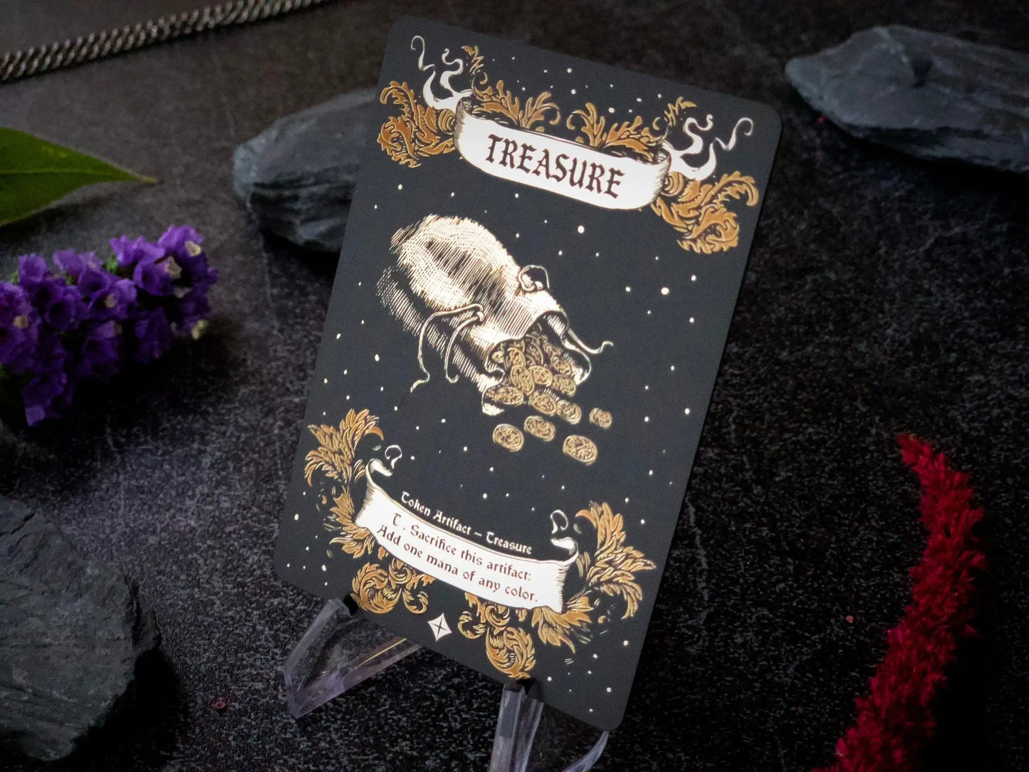 Stainless Steel Treasure Token - Legendary Artifacts - MTG Tokens for MTG Commander
