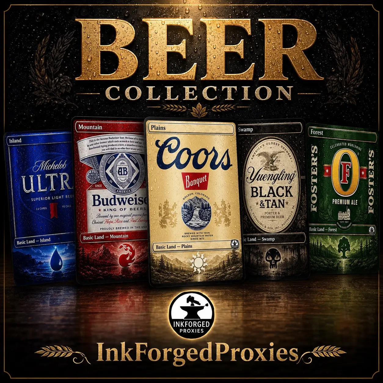 Beer Inspired MTG Lands | Full Art Proxy Land Set