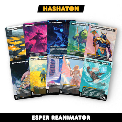Hashaton, Scarab'S Fist Complete Proxy Deck | Esper Reanimator - Complete Commander Proxy Deck (Cedh) with 100 Cards and Tokens