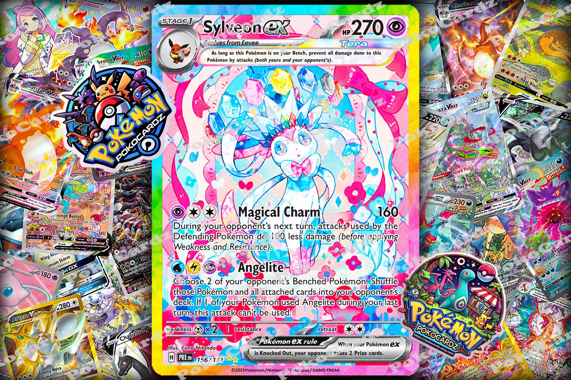 Sylveon Ex · Prismatic Evolutions (PRE) #156 Proxy Card